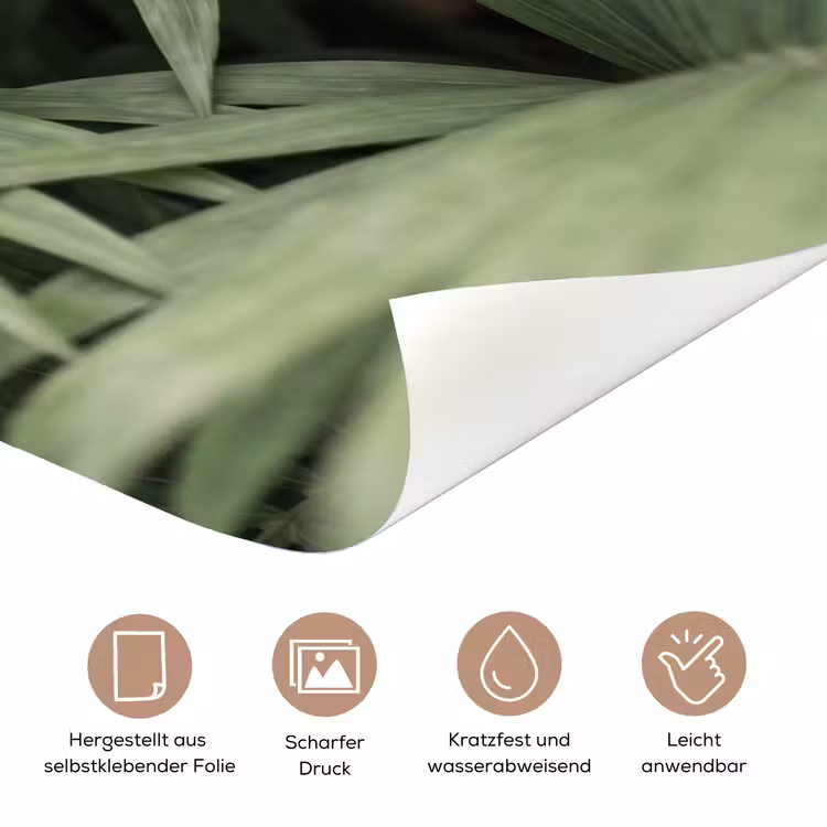 Plant - Palmbladeren - Natuur - Groen deurposter klein -tcloseup_DE