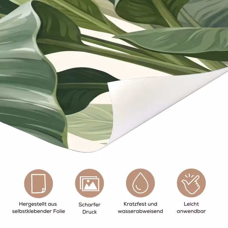 Planten - Bladeren - Tropisch - Groen deurposter klein -tcloseup_DE