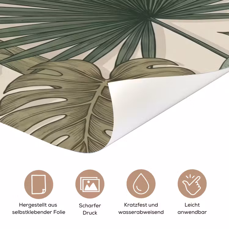 Planten - Tropisch - Natuur - Illustratie - Groen deurposter klein -tcloseup_DE