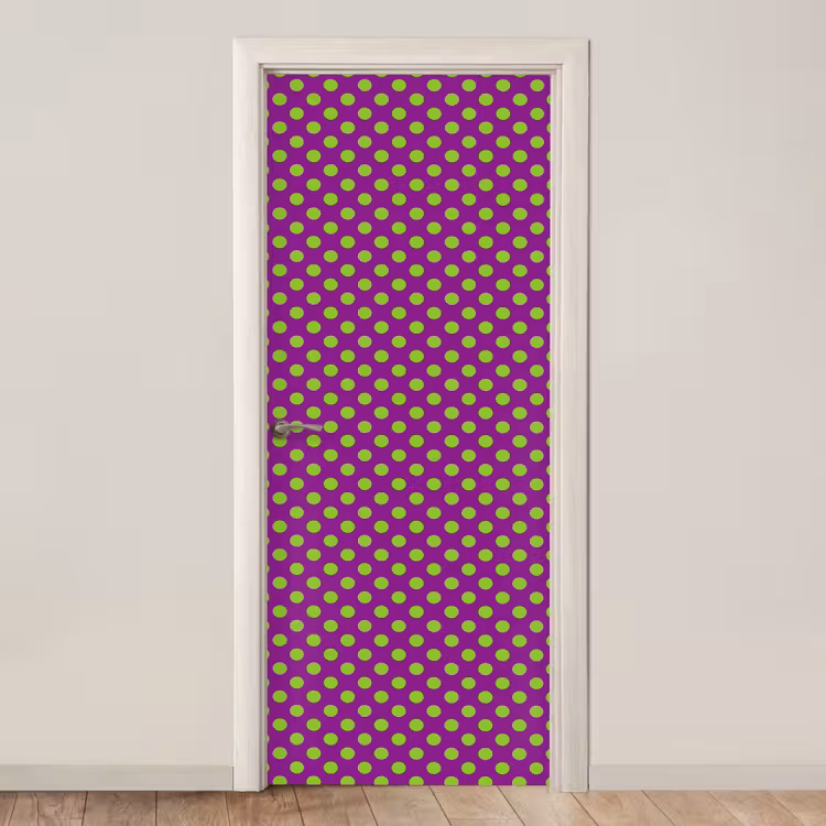 Stippen - Klassiek - Groen deurposter klein 289 -3d_beige