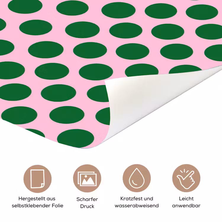 Polkadots - Patroon - Groen deurposter klein 289 -tcloseup_DE