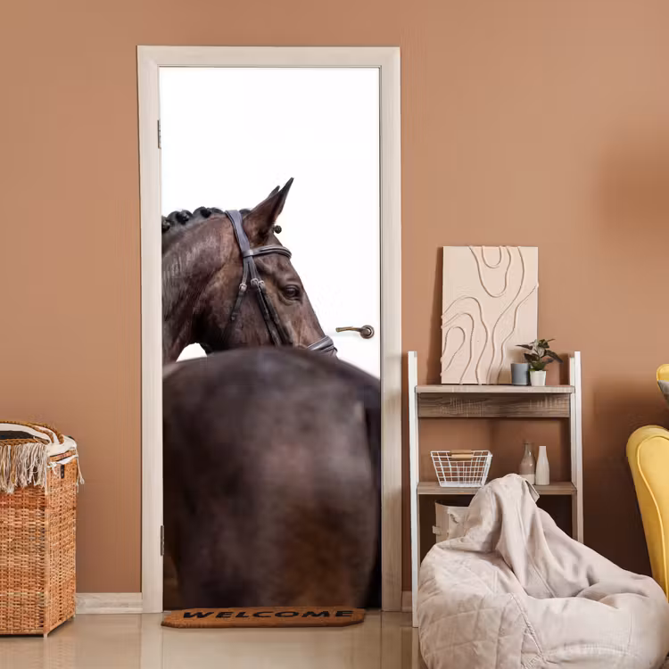 Portret - Paard - Elegant deurposter klein -sfeer1