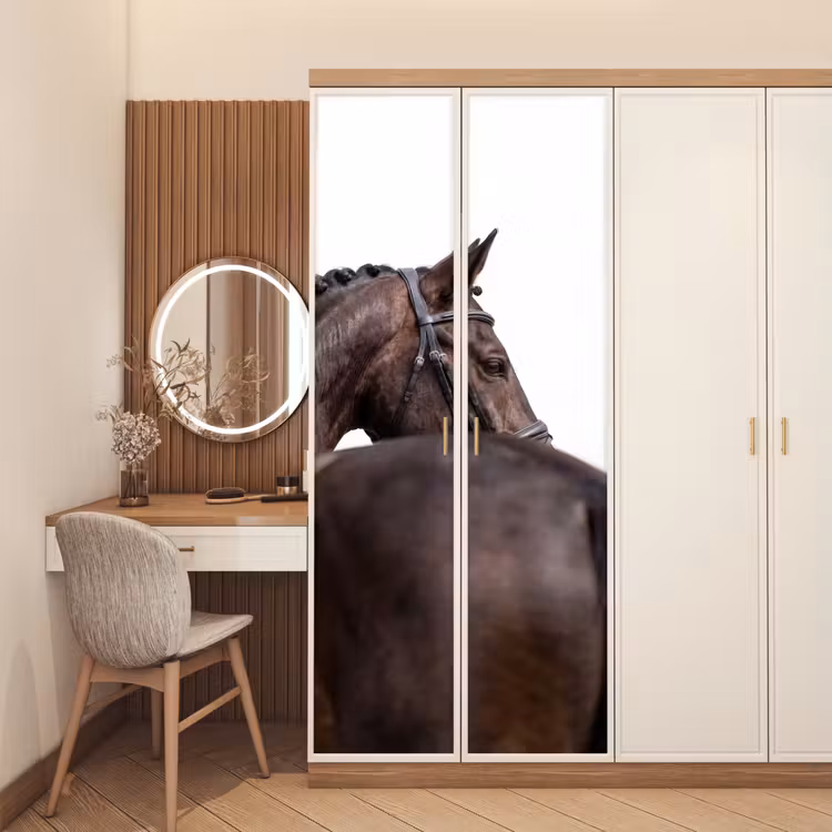 Portret - Paard - Elegant deurposter klein -sfeer3