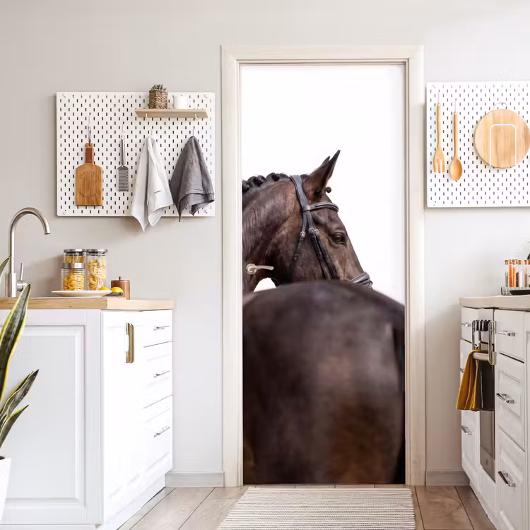 Portret - Paard - Elegant deurposter klein -sfeer5