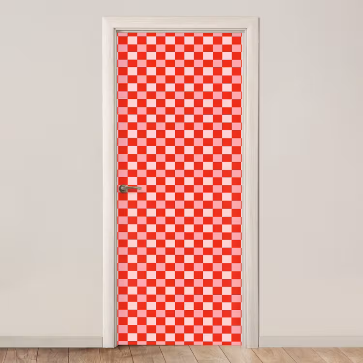 Vierkant - Klassiek - Rood deurposter klein 289 -3d_beige