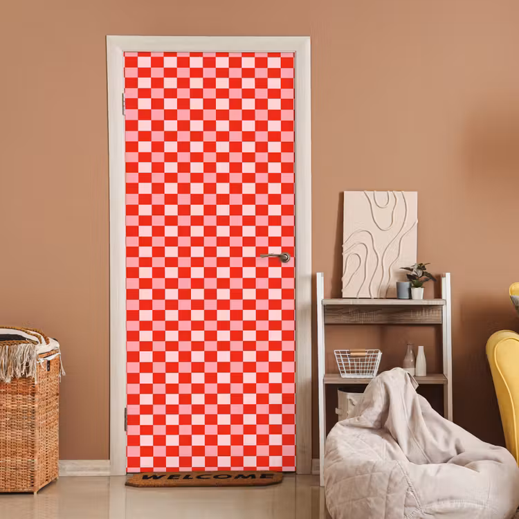 Vierkant - Klassiek - Rood deurposter klein 289 -sfeer1
