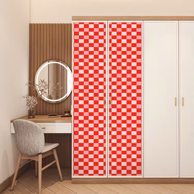 Vierkant - Klassiek - Rood deurposter klein 289 -sfeer3