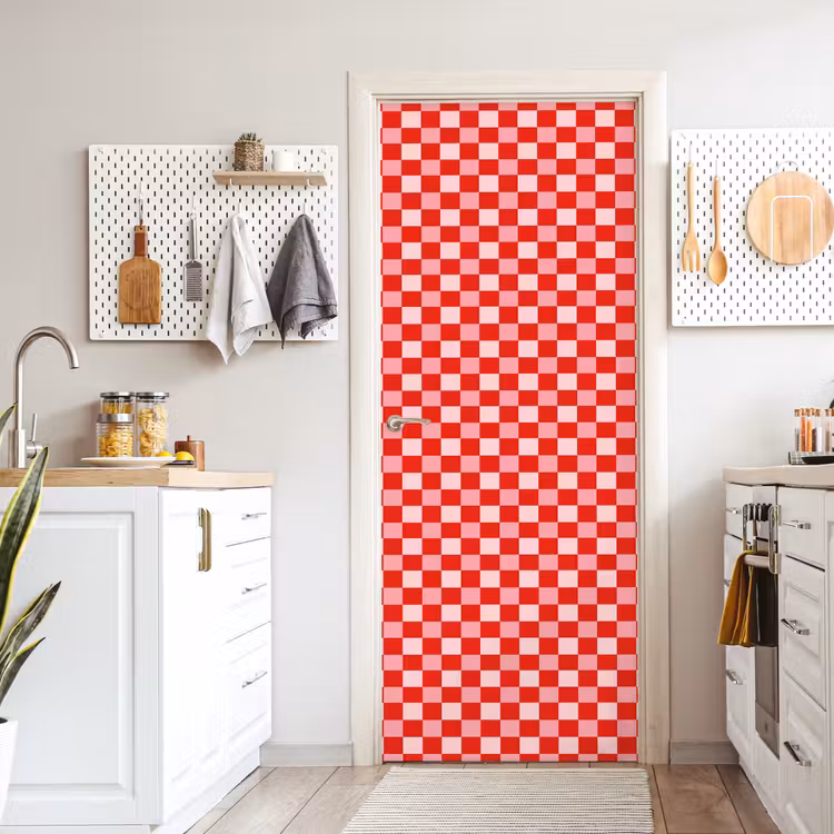 Vierkant - Klassiek - Rood deurposter klein 289 -sfeer5