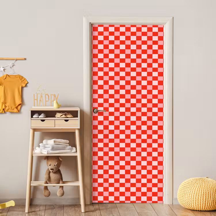 Vierkant - Klassiek - Rood deurposter klein 289 -sfeer4