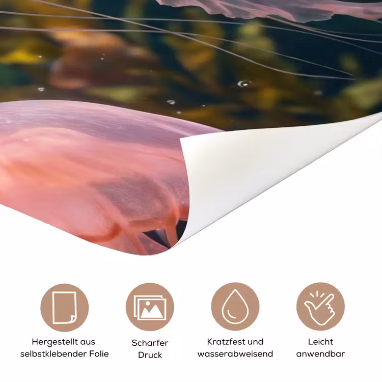 Kwal - Roze - Onderwater - Zeeleven - Dieren deurposter klein -tcloseup_DE