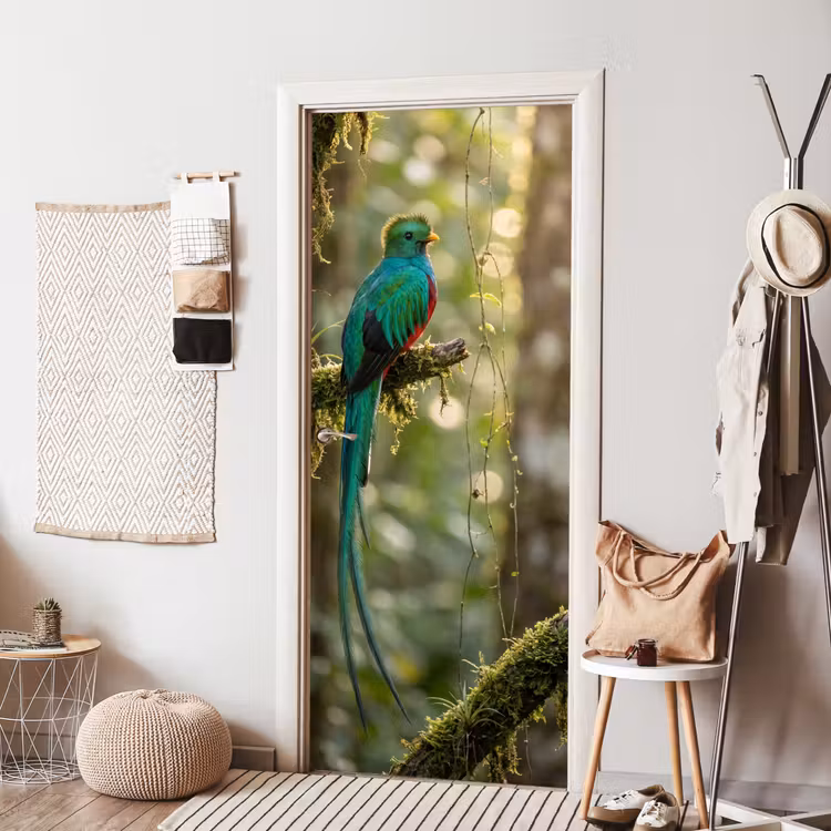 Quetzal - Jungle - Natuur - Groen deurposter klein -sfeer6