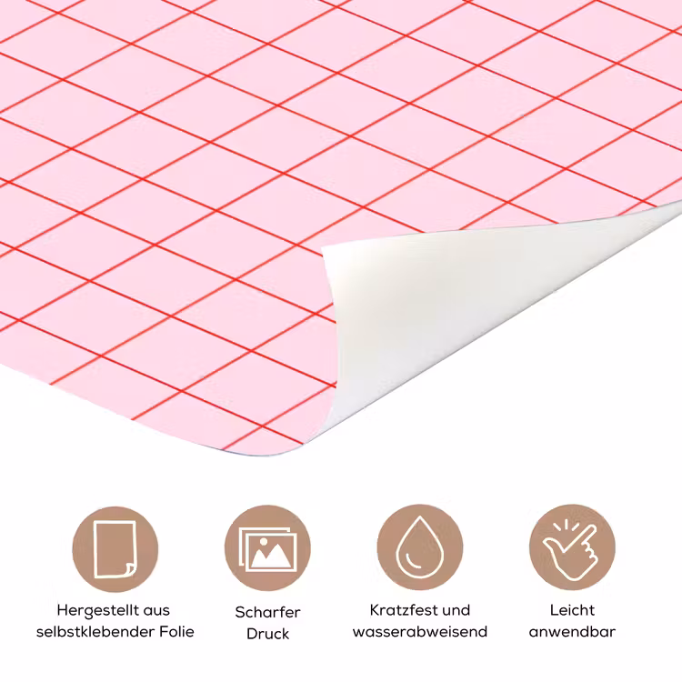 Raster - Patroon - Roze deurposter klein 289 -tcloseup_DE