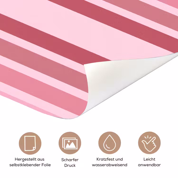 Regenboog - Roze - Abstract - Modern - Minimalistisch deurposter klein -tcloseup_DE