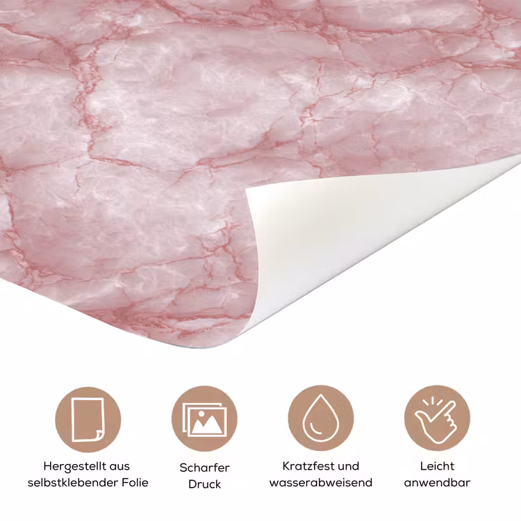 Roze - Kwartsmarmer - Aders deurposter klein 289 -tcloseup_DE