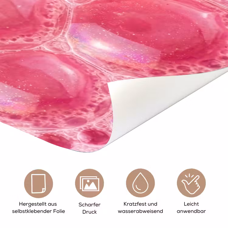Roze - Schuim - Bubbels deurposter klein -tcloseup_DE