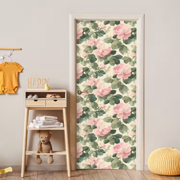 Rozen - Botanisch - Roze deurposter klein 289 -sfeer4