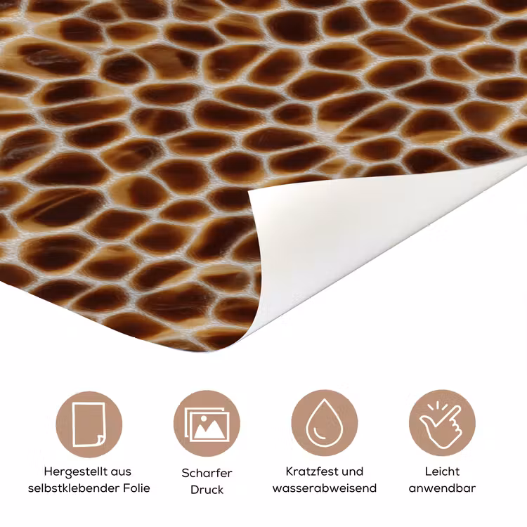 Schildpad - Patroon - Bruin deurposter klein 289 -tcloseup_DE