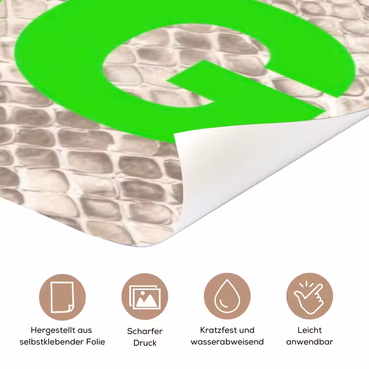 Slangenprint - SWAG - Neon - Groen deurposter klein -tcloseup_DE