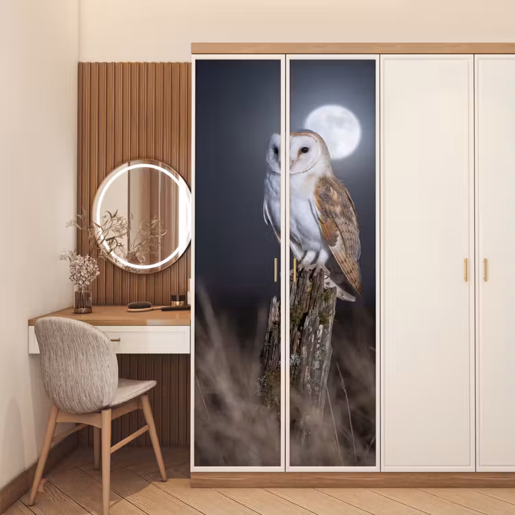 Kerkuil - Maan - Nacht deurposter klein -sfeer3