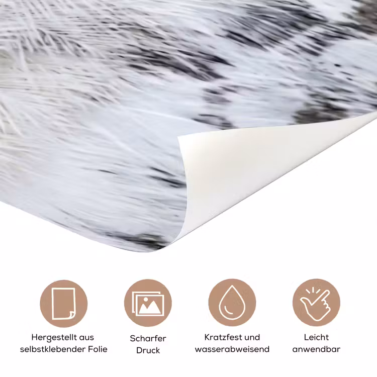 Sneeuwuil - Oog - Wildlife - Wit deurposter klein -tcloseup_DE