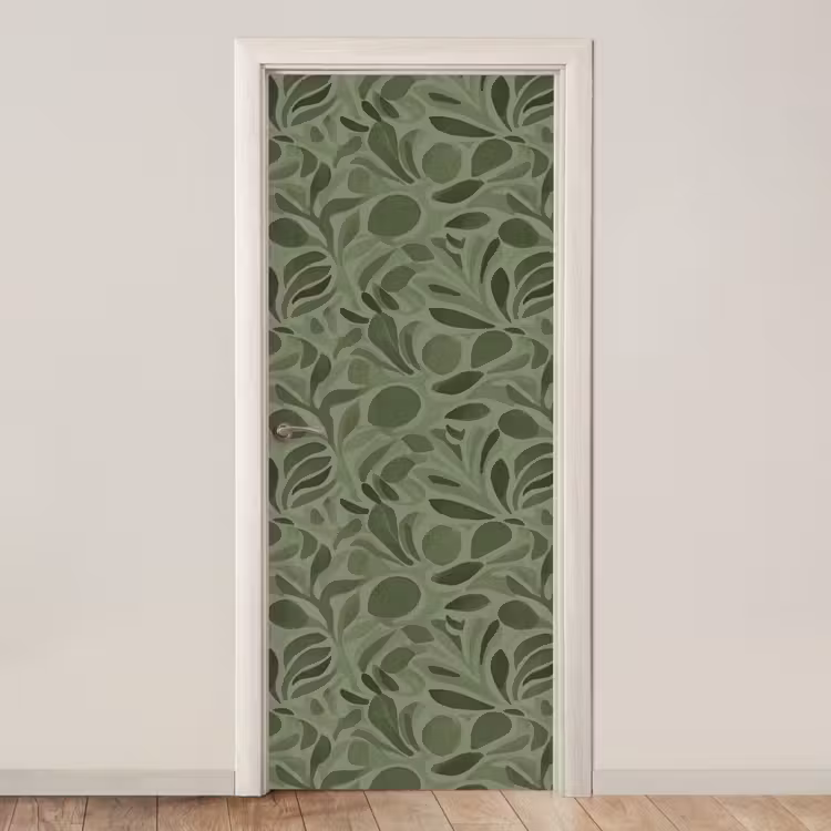 Sereen - Bladeren - Groen deurposter klein 289 -3d_beige