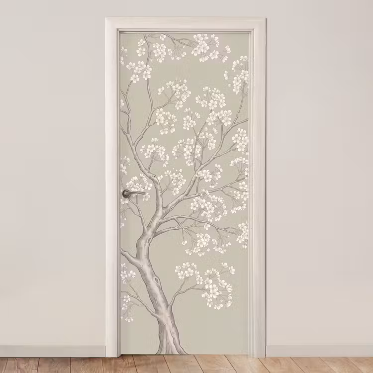 Sereen - Bloesem - Wit deurposter klein -3d_beige