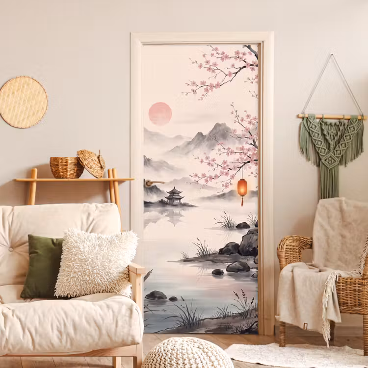 Zon - Japans - Traditioneel deurposter klein -sfeer2