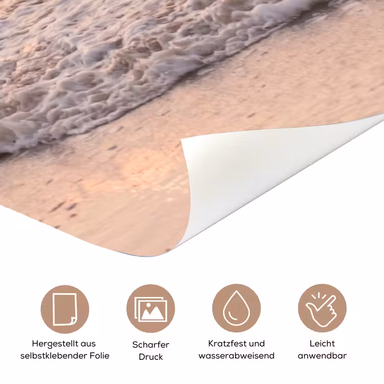 Zon - Strand - Roze deurposter klein -tcloseup_DE