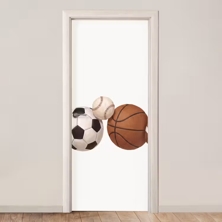 Sport - Ballen - Illustratie deurposter klein -3d_beige