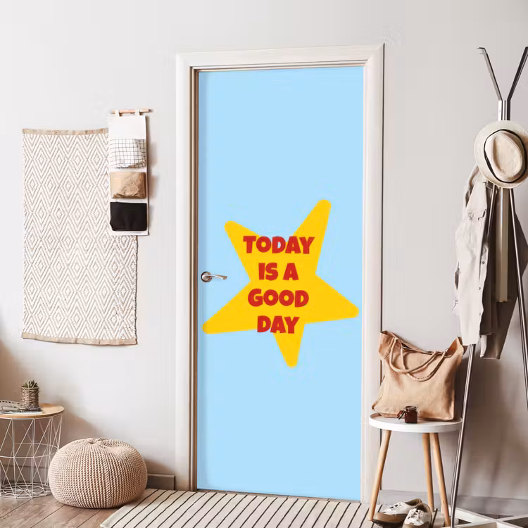 Ster - Today is a good day - Blauw deurposter klein -sfeer6