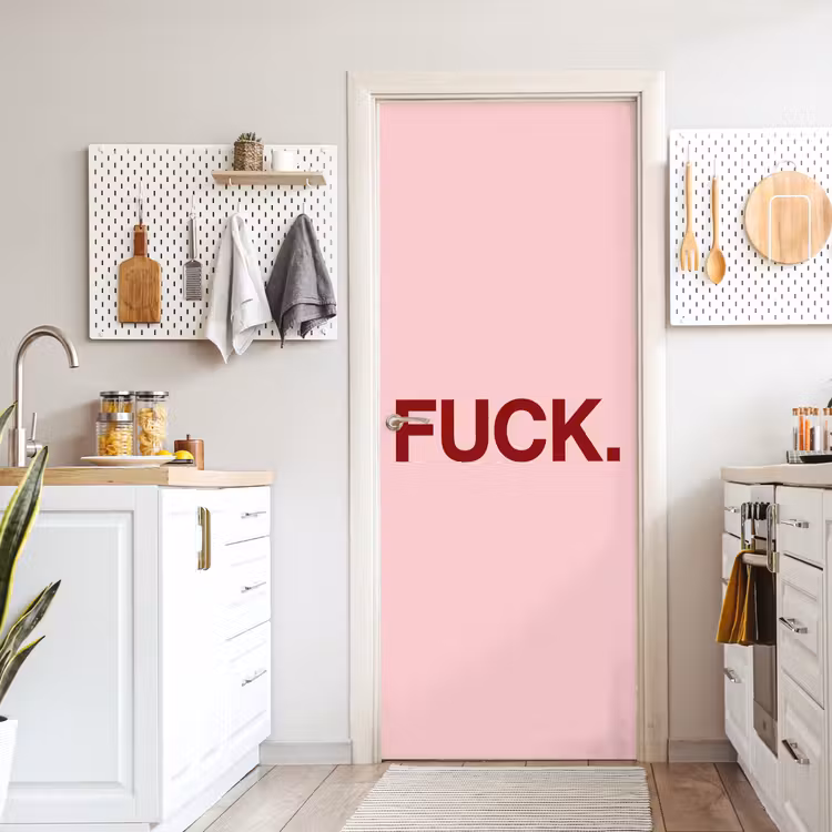 Statement - Krachtig - Roze deurposter klein -sfeer5