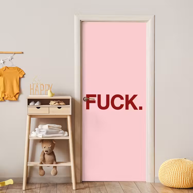 Statement - Krachtig - Roze deurposter klein -sfeer4