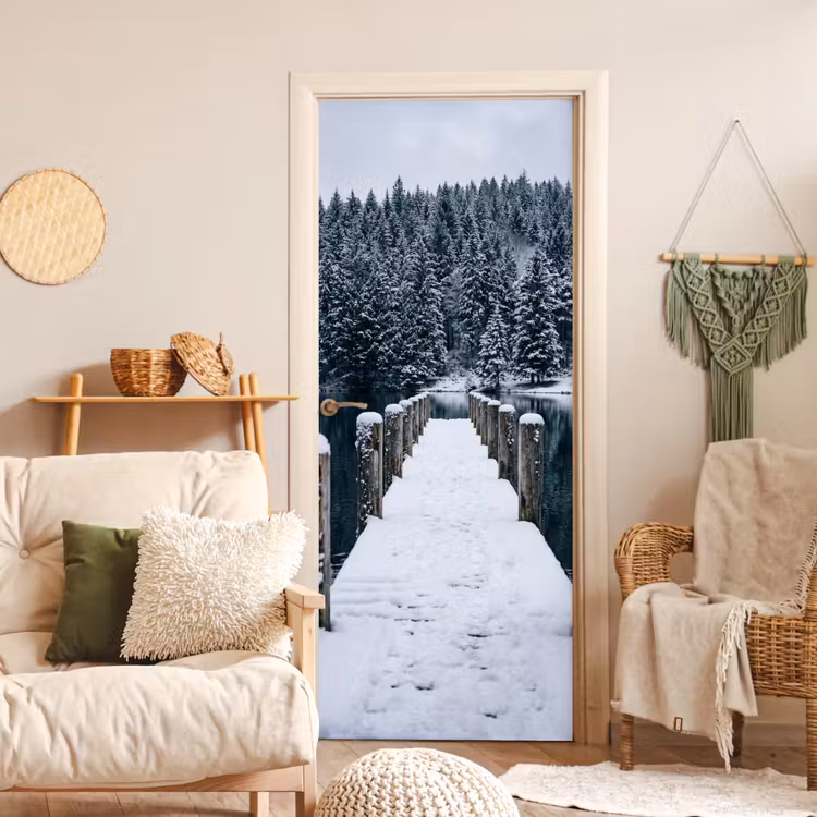 Steiger - Meer - Sneeuw - Bergen - Rustgevend deurposter klein -sfeer2