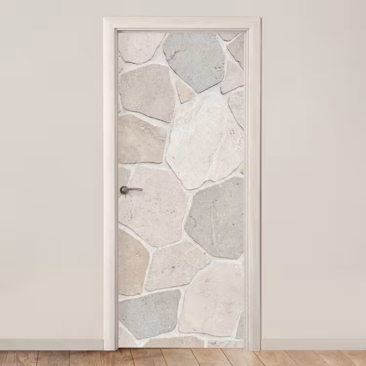 Steen - Patroon - Textuur - Beige deurposter klein -3d_beige