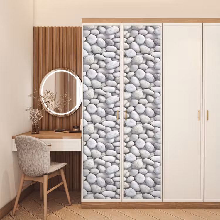 Steentjes - Grijs - Ovaal deurposter klein 289 -sfeer3