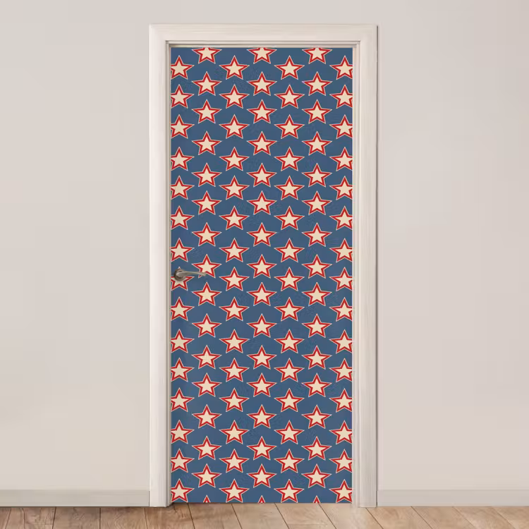 Ster - Klassiek - Blauw deurposter klein 289 -3d_beige