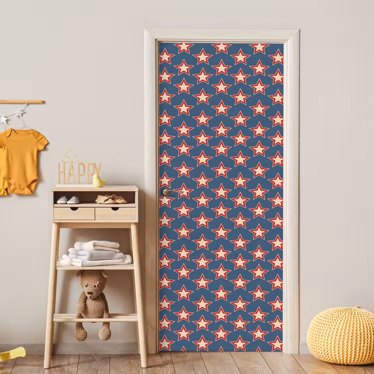 Ster - Klassiek - Blauw deurposter klein 289 -sfeer4