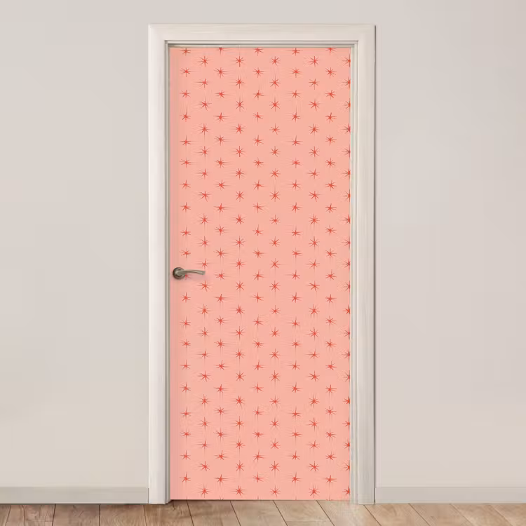 Sterretjes - Patroon - Oranje deurposter klein 289 -3d_beige