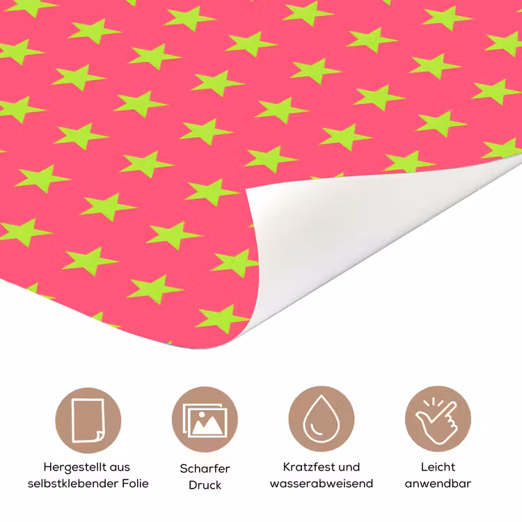 Sterren - Patroon - Roze deurposter klein 289 -tcloseup_DE