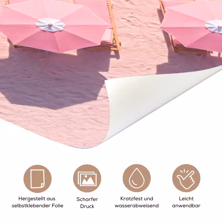 Strand - Roze zand - Zee - Zomer - Natuur deurposter klein -tcloseup_DE