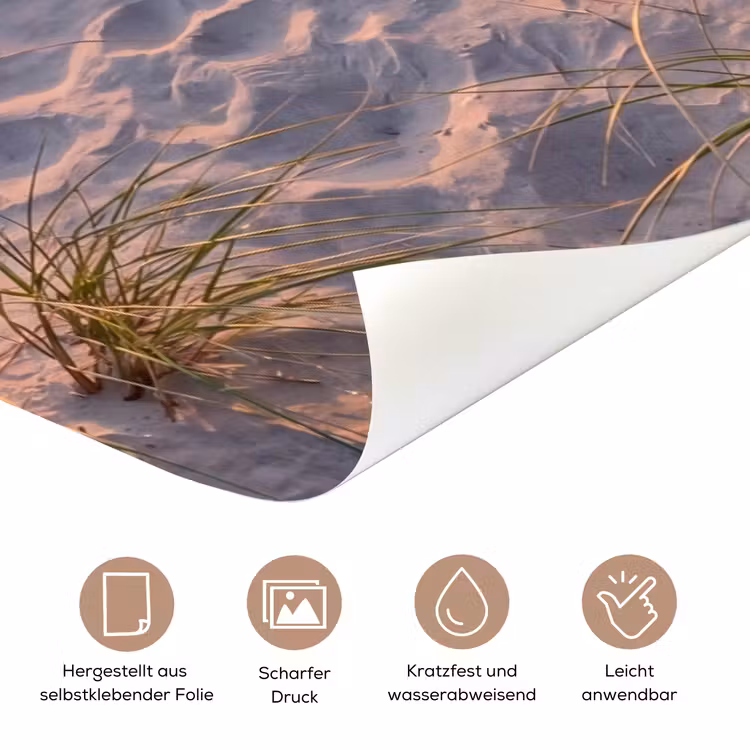 Strand - Zonsondergang - Natuur - Landschap deurposter klein -tcloseup_DE