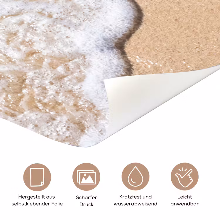 Strand - Water - Natuur - Blauw - Beige deurposter klein -tcloseup_DE