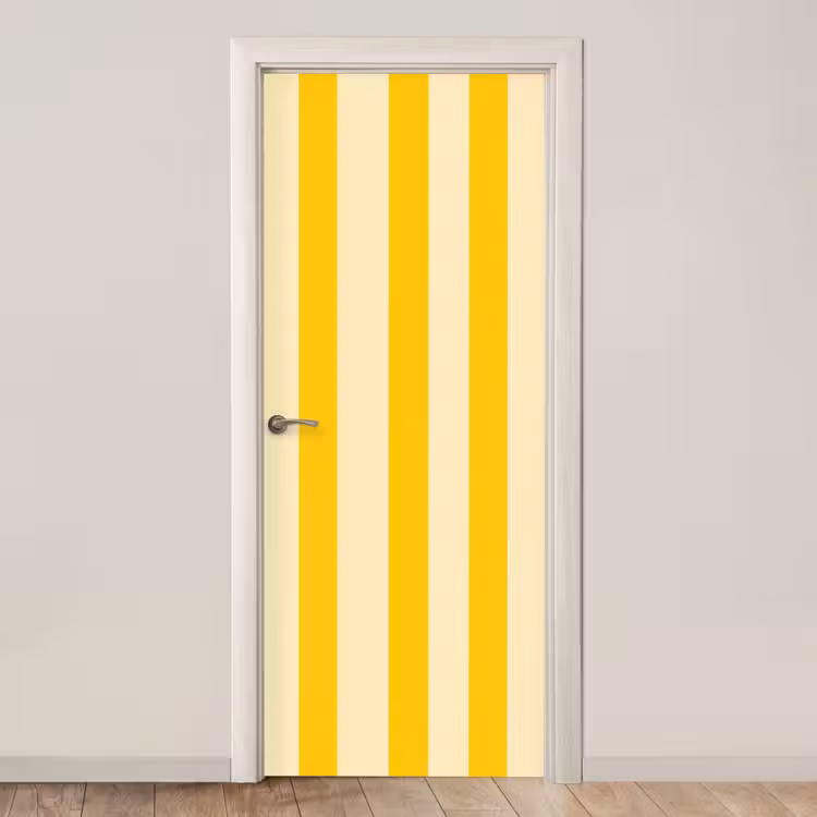 Strepen - Klassiek - Geel deurposter klein 289 -3d_beige