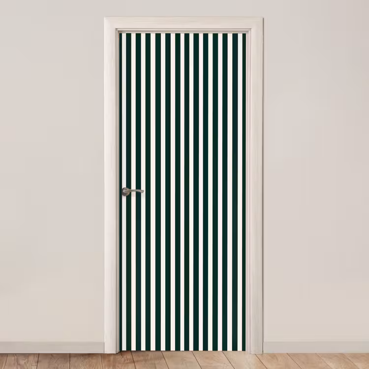 Strepen - Klassiek - Groen deurposter klein 289 -3d_beige