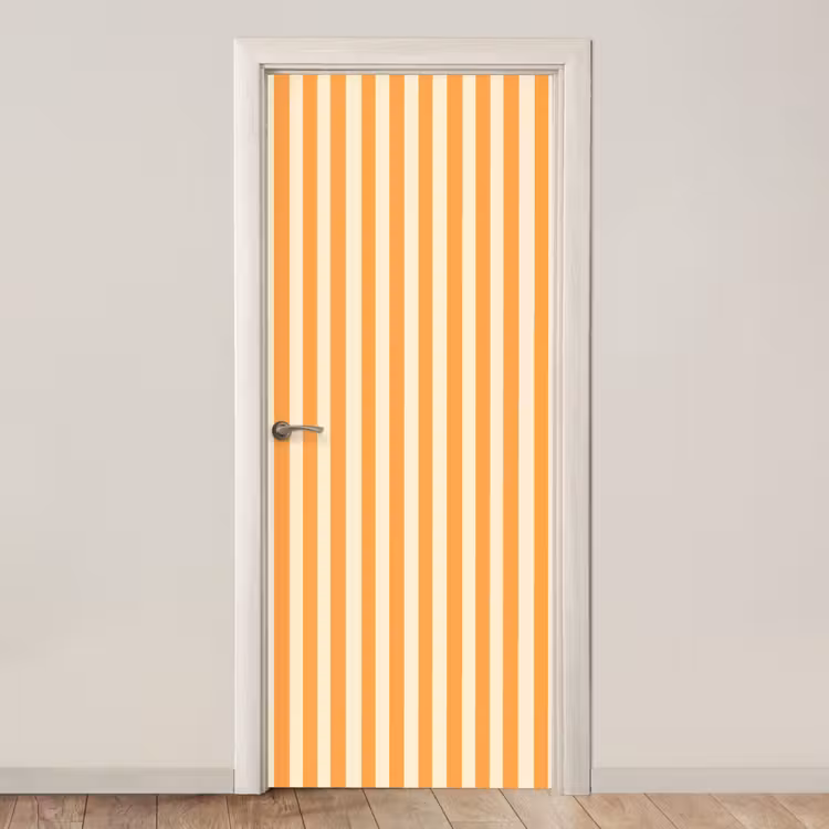 Strepen - Patroon - Oranje deurposter klein 289 -3d_beige