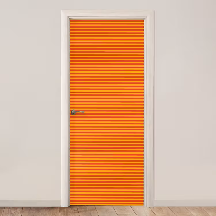 Strepen - Patroon - Oranje deurposter klein 289 -3d_beige
