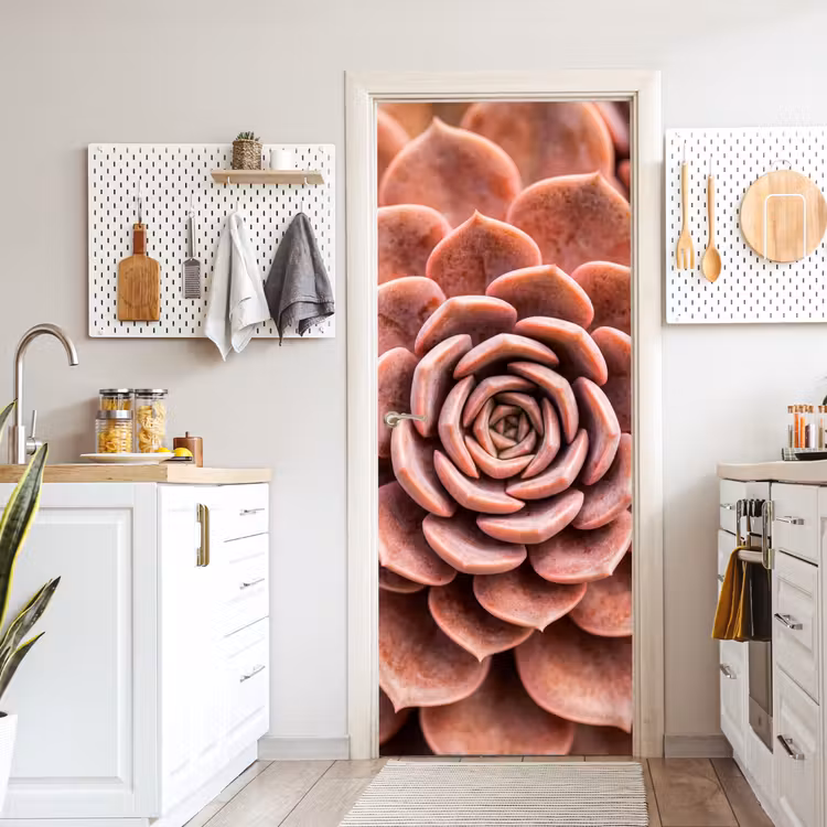 Vetplant - Organisch - Roze deurposter klein -sfeer5
