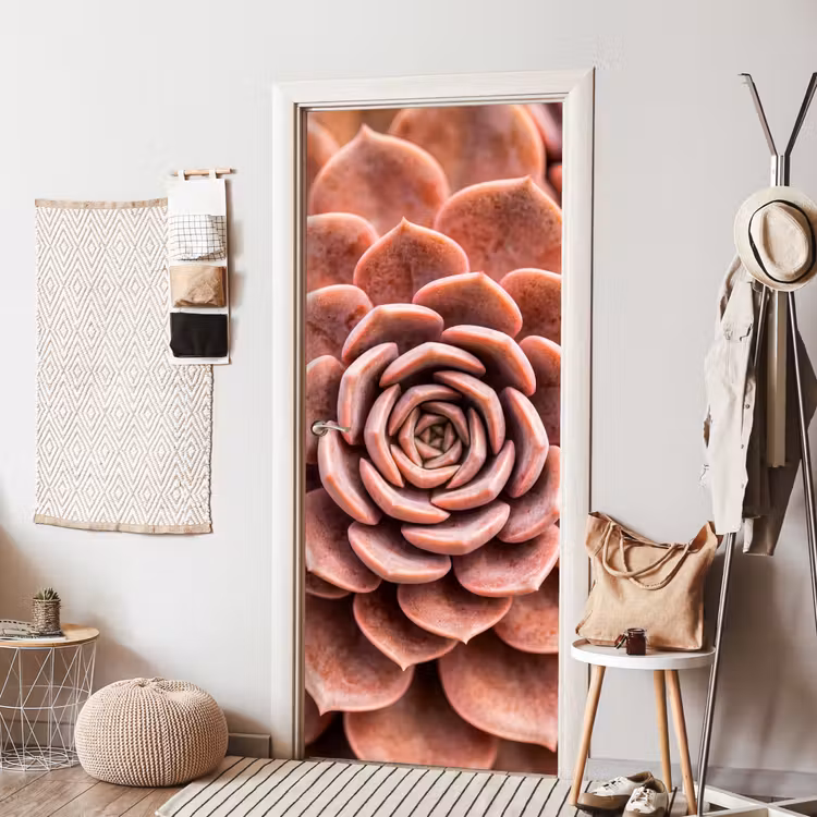 Vetplant - Organisch - Roze deurposter klein -sfeer6