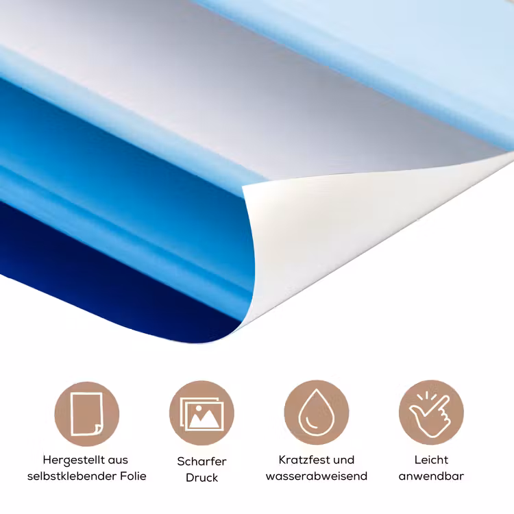 Surfplank - Strand - Zomer - Blauw - Water deurposter klein -tcloseup_DE