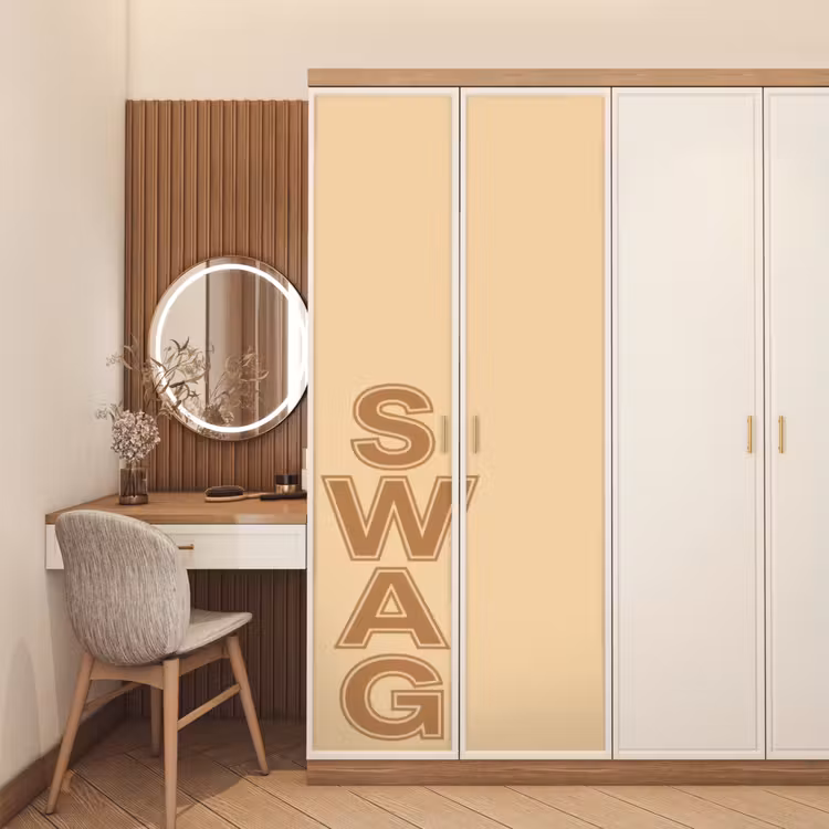 Swag - Bruin - Beige deurposter klein -sfeer3